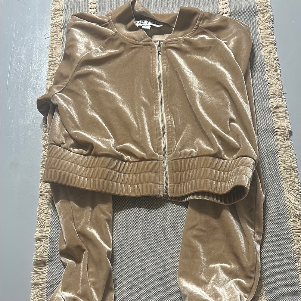 Velvet Gold Bomber Jacket